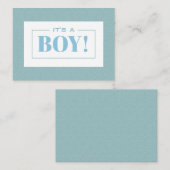 男の子の赤ちゃんブルーフローラデザインパステルカラー 名刺 (正面/裏面)