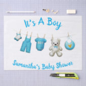 男の子の赤ちゃん服にネシス・ベビーシャワー  薄葉紙 (クラフト)