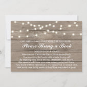 男の子の赤ちゃん素朴シャワー文字列ライト赤ちゃん息 招待状 (裏面)