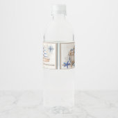 男の子の赤ちゃん航海のシャワーテーマ ペットボトルラベル (裏面)