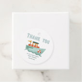 男の子の赤ちゃん航海のシャワー青ありがとう フェイバータグ (インサイチュ)