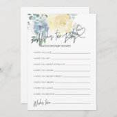 男の子の赤ん坊のシャワーの願いベビーゲームカード 招待状 (正面/裏面)