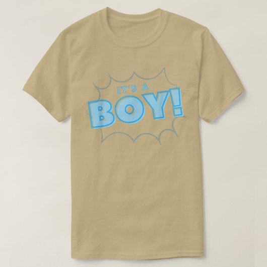 男の子の赤ん坊のシャワー性別を明かすパーティー Tシャツ (デザイン正面)