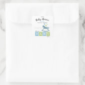 男の子の赤ん坊のシャワー スクエアシール (バッグ)