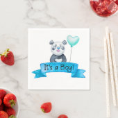 男の子の赤ん坊のシャワー スタンダードカクテルナプキン (インサイチュ)