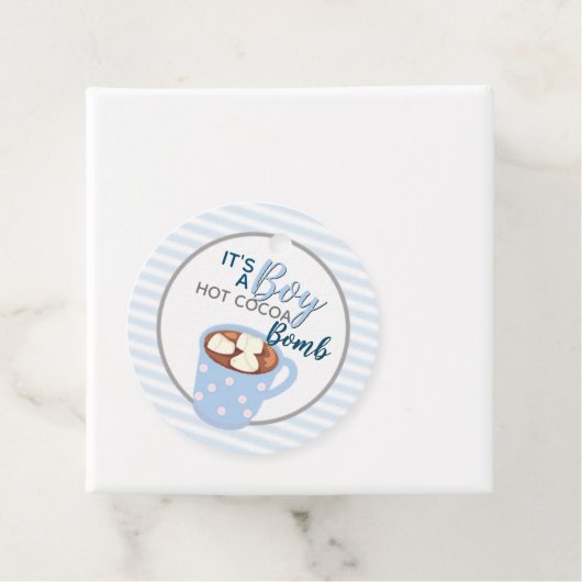 男の子の赤ん坊のシャワー |熱いココア爆弾 フェイバータグ (インサイチュ)