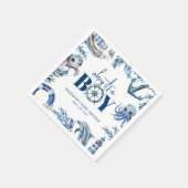 男の子の赤ん航海のだシャワー スタンダードカクテルナプキン (角)