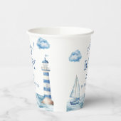 男の子の赤ん航海のだシャワー 紙コップ (左)