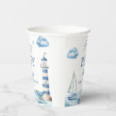 男の子の赤ん航海のだシャワー 紙コップ (右)