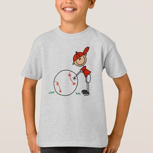 男の子の野球はカスタマイズ Tシャツ (正面)