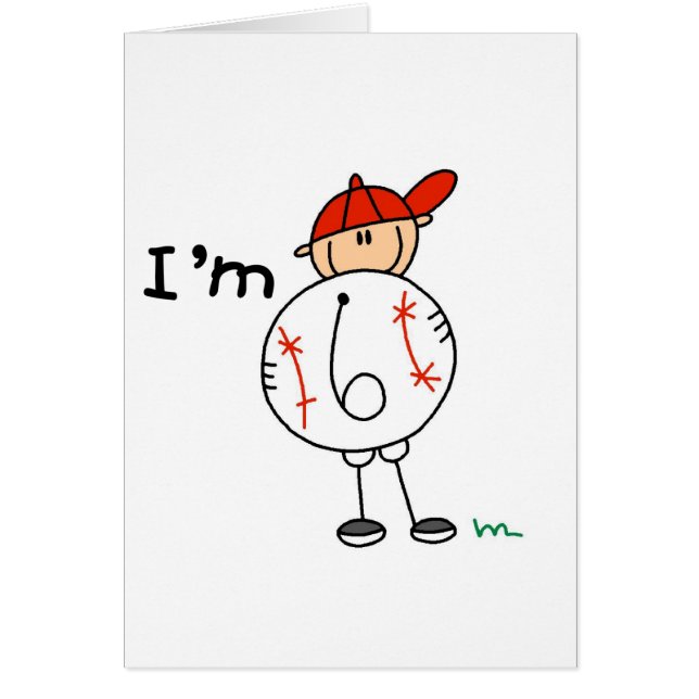 男の子の野球私は6個のTシャツおよびギフトです (正面)