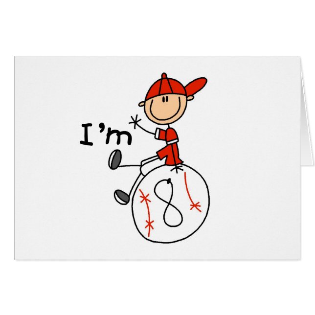 男の子の野球私は8才です (正面横)