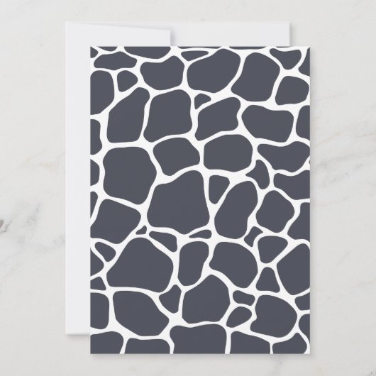 男の子の野生のサファリ動物の赤ちゃんシャワー 招待状 (裏面)