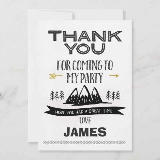 男の子の野生の1サンキューカード サンキューカード (正面)