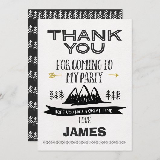 男の子の野生の1サンキューカード サンキューカード (正面/裏面)