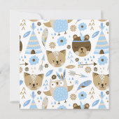男の子の野生の1匹のベビーシャワーの招待状 招待状 (裏面)