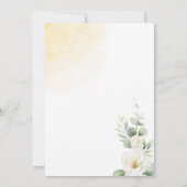 男の子の金ゴールドバルーン&緑の赤ちゃんシャワー 招待状 (裏面)