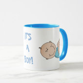 男の子の陶器のマグカップだ マグカップ (正面右)