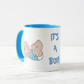 男の子の陶器のマグカップだ マグカップ (正面左)