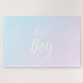 男の子の青いピンクのグラデーションの性別グラデーションのリビール  ジグソーパズル