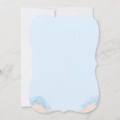 男の子の青いベビーシャワー招待状 招待状 (裏面)