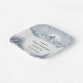 男の子の青い女の子の雪の冬のオネダーランド13th誕生日 ペーパープレート (傾斜あり)