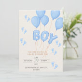 男の子の青い招待状 招待状 (スタンド正面)