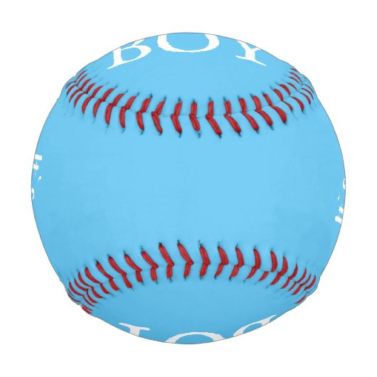 男の子の青い男の赤ちゃんの赤ちゃんシャワー性別が明らかになる 野球ボール (正面)