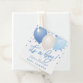 男の子の青い風船の赤ちゃんシャワーだ フェイバータグ (インサイチュ)