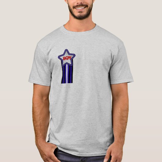 男の子の革円形浮彫り Tシャツ (正面)