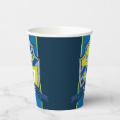 男の子の騎士のバースデパーソナライズされたィーブルーキッドパーティー 紙コップ (左)