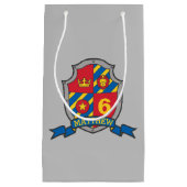 男の子の騎士シールド名6th誕生日 スモールペーパーバッグ (正面)