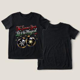 男の子の魔法のクリスマスオーナメント楽しいお祭りスノー トライブレンドTシャツ
