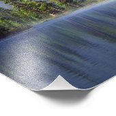 男の子の魚釣りカヌーと霧の中 フォトプリント            (角)