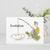 男の子の魚釣り 招待状 (スタンド正面)