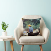 男の子の魚釣り、Winslow Homerによるアートワーク クッション (椅子)