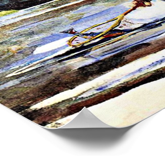 男の子の魚釣り、Winslow Homerによるアートワーク ポスター (角)