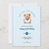男の子の1歳の誕生日パーティー招待状「One for the Book」 招待状 (正面)