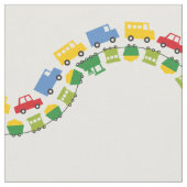 男の子の おもちゃ 面白い 乗り物 可愛い 車 バス トラック 電車 ファブリック (クローズアップ)