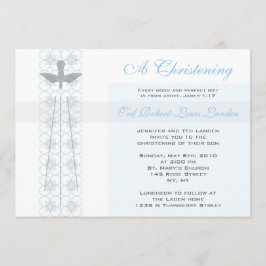 男の子の《キリスト教》洗礼式や命名式の招待状 招待状