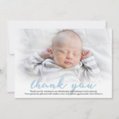男の子の《キリスト教》洗礼式や命名式または洗礼のサンキューカード サンキューカード (正面)