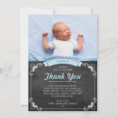 男の子の《キリスト教》洗礼式や命名式または洗礼のサンキューカード サンキューカード (正面)