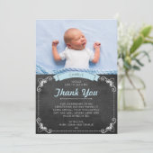 男の子の《キリスト教》洗礼式や命名式または洗礼のサンキューカード サンキューカード (スタンド正面)