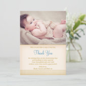 男の子の《キリスト教》洗礼式や命名式または洗礼のサンキューカード サンキューカード (スタンド正面)