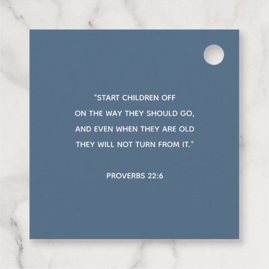 男の子の《キリスト教》洗礼式や命名式、バプテスマありがとう宗教 フェイバータグ (裏面)