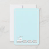 男の子のChoo Chooの《キリスト教》洗礼式や命名式の洗礼の写真は感謝していしています サンキューカード (裏面)