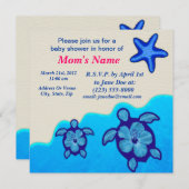 男の子のHonuのベビーシャワー 招待状 (正面/裏面)