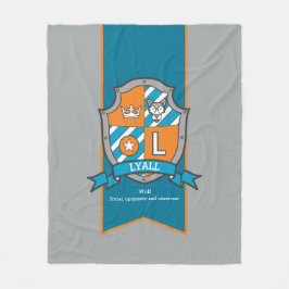 男の子のLyallまたは文字のLの名前は灰色のオレンジを意味する フリースブランケット