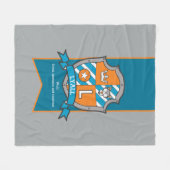 男の子のLyallまたは文字のLの名前は灰色のオレンジを意味する フリースブランケット (正面(横))