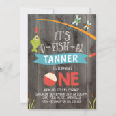 男の子のO魚Alの第1誕生日の招待状 招待状 (正面)